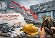 Gestión de Claudia Centurión en el MOPC bajo cuestionamiento: deuda de US$ 370 millones, caída del 11,6% en el sector y dragado paralizado amenazan economía nacional